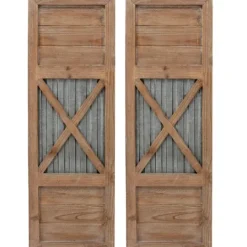 Kirkland's Home Raleigh Shutters, Set Of 2- Wall Plaques
