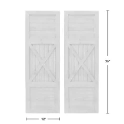 Kirkland's Home Raleigh Shutters, Set Of 2- Wall Plaques