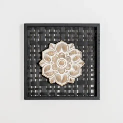 Kirkland's Home Rattan Medallion Wall I Plaque- Wall Plaques