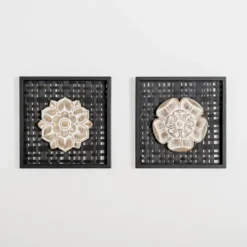 Kirkland's Home Rattan Medallion Wall I Plaque- Wall Plaques