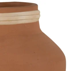 Kirkland's Home Rattan Rim Hand-Thrown Terracotta Vase- Vases