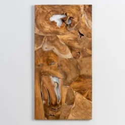Kirkland's Home Raw Teak Root Panel Wall Plaque- Wall Plaques