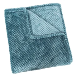 Kirkland's Home Real Teal Heavenly Plush Bubble Throw- Blankets & Throws