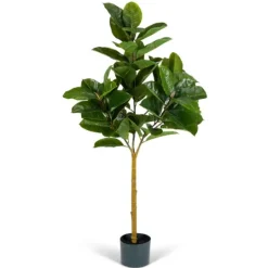 Kirkland's Home Real Touch Rubber Tree In Black Pot, 4 Ft.- Trees & Topiaries
