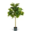 Kirkland's Home Real Touch Variegated Ficus Altissima Tree, 4 Ft.- Trees & Topiaries