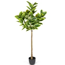 Kirkland's Home Real Touch Variegated Rubber Tree, 6 Ft.- Trees & Topiaries