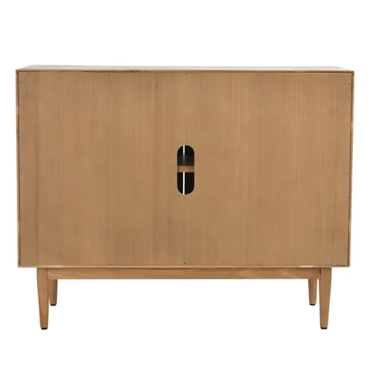 Kirkland's Home Reclaimed Pine And Woven Cane Cabinet- Cabinets & Sideboards
