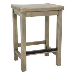 Kirkland's Home Reclaimed Pine Wood Counter Stool- Bar Stools & Counter Height Stools