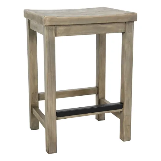 Kirkland's Home Reclaimed Pine Wood Counter Stool- Bar Stools & Counter Height Stools