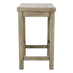 Kirkland's Home Reclaimed Pine Wood Counter Stool- Bar Stools & Counter Height Stools