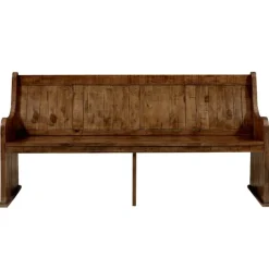 Kirkland's Home Reclaimed Pine Wood High Back Pew Dining Bench- Dining Chairs