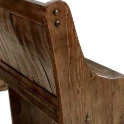 Kirkland's Home Reclaimed Pine Wood High Back Pew Dining Bench- Dining Chairs