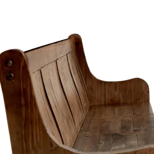 Kirkland's Home Reclaimed Pine Wood High Back Pew Dining Bench- Dining Chairs