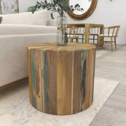 Kirkland's Home Reclaimed Wood Round Accent Table- Accent & End Tables