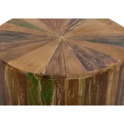 Kirkland's Home Reclaimed Wood Round Accent Table- Accent & End Tables