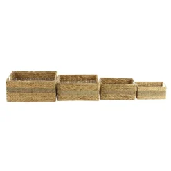 Kirkland's Home Rectangular Baskets With Metal Handles, Set Of 4- Baskets & Boxes