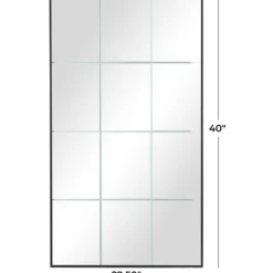 Kirkland's Home Rectangular Windowpane Grid Mirror, 23X40 In.- Decorative Mirrors
