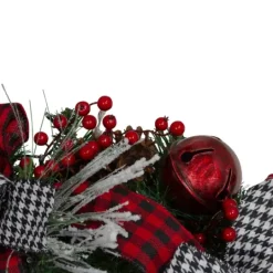 Kirkland's Home Red And Black Bow Wreath- Wreaths