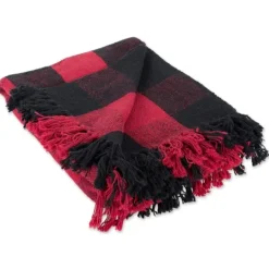 Kirkland's Home Red And Black Buffalo Check Throw- Blankets & Throws