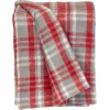 Kirkland's Home Red And Gray Plaid Cotton Throw- Blankets & Throws