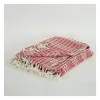 Kirkland's Home Red And Ivory Striped Cotton Throw- Blankets & Throws