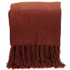 Kirkland's Home Red And Orange Ombre Fringed Throw- Blankets & Throws