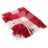 Kirkland's Home Red And White Buffalo Check Throw- Blankets & Throws
