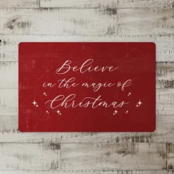 Kirkland's Home Red Believe In The Magic Of Christmas Floor Mat- Kitchen & Floor Mats