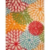 Kirkland's Home Red Bright Floral Burst Outdoor Area Rug, 7X10- Outdoor Rugs