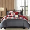 Kirkland's Home Red Buffalo Check 6-Pc. Full/Queen Duvet Cover Set- Duvets
