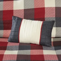 Kirkland's Home Red Buffalo Check 6-Pc. Full/Queen Duvet Cover Set- Duvets