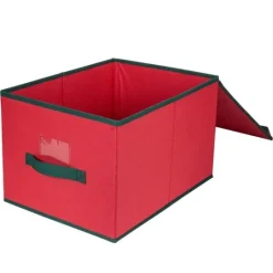 Kirkland's Home Red Collapsible Christmas Storage Box- Baskets & Boxes