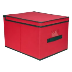 Kirkland's Home Red Collapsible Christmas Storage Box- Baskets & Boxes