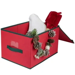 Kirkland's Home Red Collapsible Christmas Storage Box- Baskets & Boxes