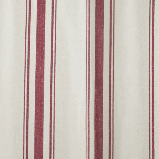 Kirkland's Home Red Farmhouse Stripe Curtain Panels, Set Of 2- Curtains & Drapes