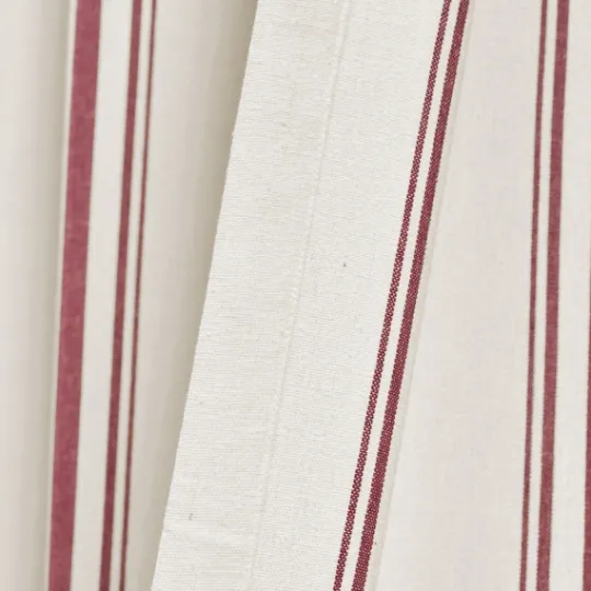 Kirkland's Home Red Farmhouse Stripe Curtain Panels, Set Of 2- Curtains & Drapes