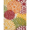 Kirkland's Home Red Floral Burst Outdoor Area Rug, 7X10- Outdoor Rugs