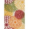 Kirkland's Home Red Floral Burst Outdoor Area Rug, 5X7- Outdoor Rugs