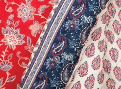 Kirkland's Home Red Navy Marbella King 5-Pc. Comforter Set- Comforters