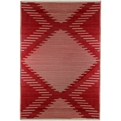Kirkland's Home Red Primitive Arrow Outdoor Area Rug, 4X6- Outdoor Rugs