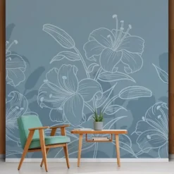 Kirkland's Home Regent Gray Floral Peel And Stick Wall Mural- Wall Murals & Wall Decals
