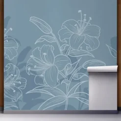 Kirkland's Home Regent Gray Floral Peel And Stick Wall Mural- Wall Murals & Wall Decals