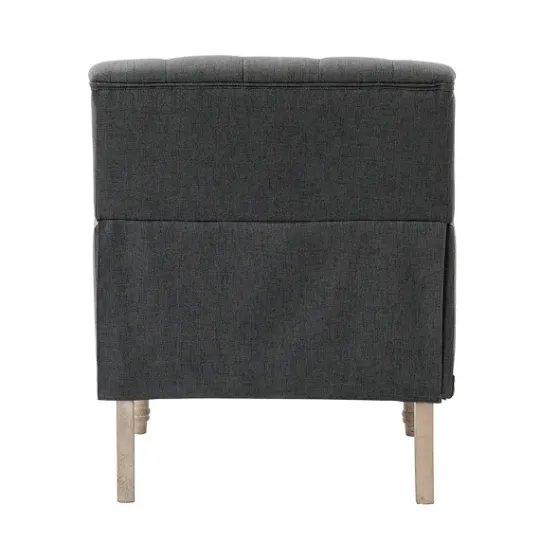 Kirkland's Home Reginald Charcoal Button Tufted Armchair- Accent Chairs