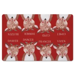 Kirkland's Home Reindeer Christmas Kitchen Mat- Kitchen & Floor Mats