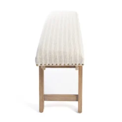 Kirkland's Home Remi Stripe Upholstered Bench- Benches & Ottomans