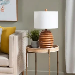 Kirkland's Home Resin Honeycomb Table Lamp- Table Lamps