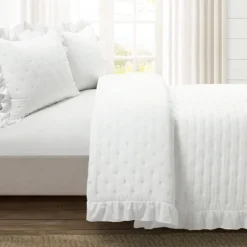 Kirkland's Home Reyna Ruffle 3-Pc. Full/Queen Quilt Set- Quilts