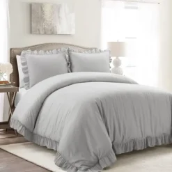 Kirkland's Home Reyna Ruffle 3-Pc. King Duvet Set- Duvets