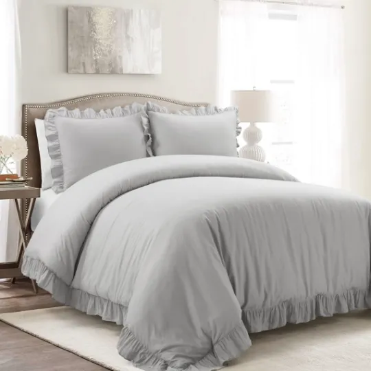 Kirkland's Home Reyna Ruffle 3-Pc. King Duvet Set- Duvets