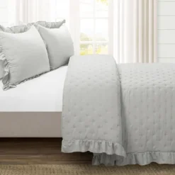 Kirkland's Home Reyna Ruffle 3-Pc. King Quilt Set- Quilts